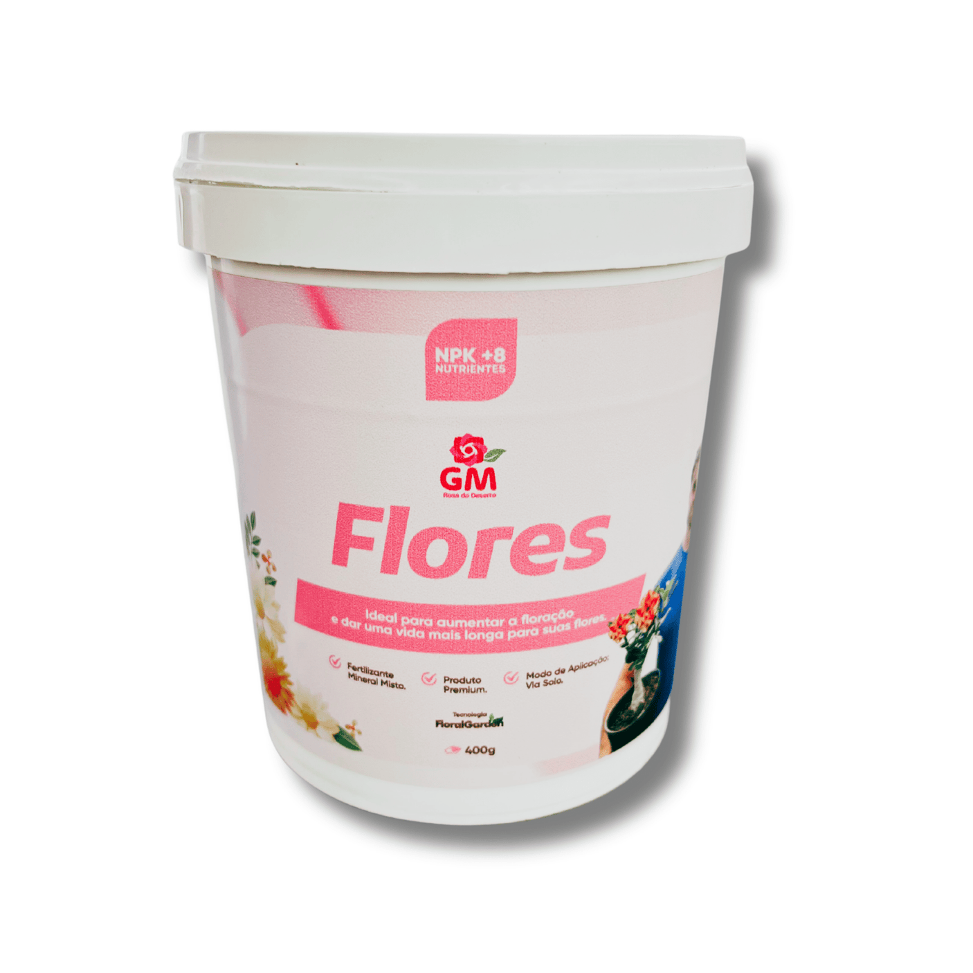 Fertilizante Mineral Misto - GM Flores NPK+8 400G - Gm Rosa Do Deserto