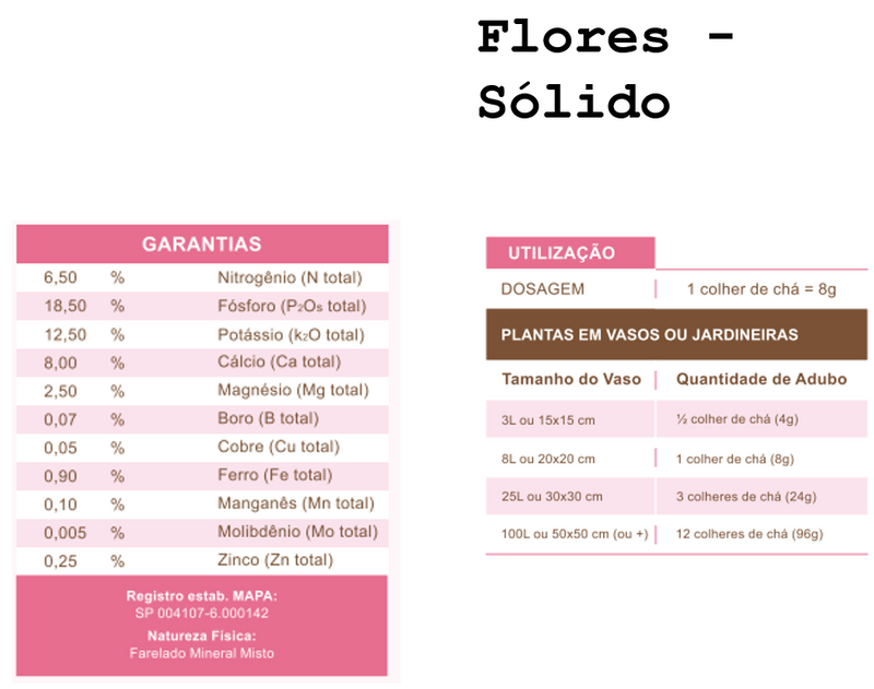 Fertilizante Mineral Misto - GM Flores NPK+8 400G